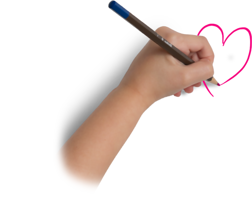 hand holding pencil